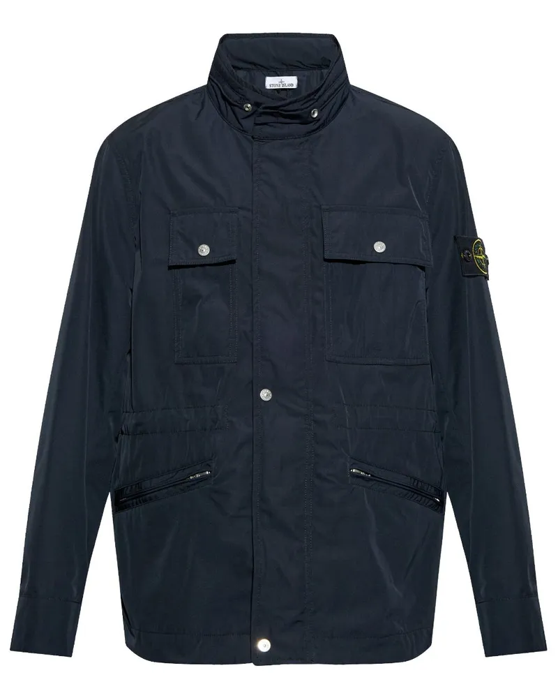 Stone Island Jacke mit Kompass-Patch Blau
