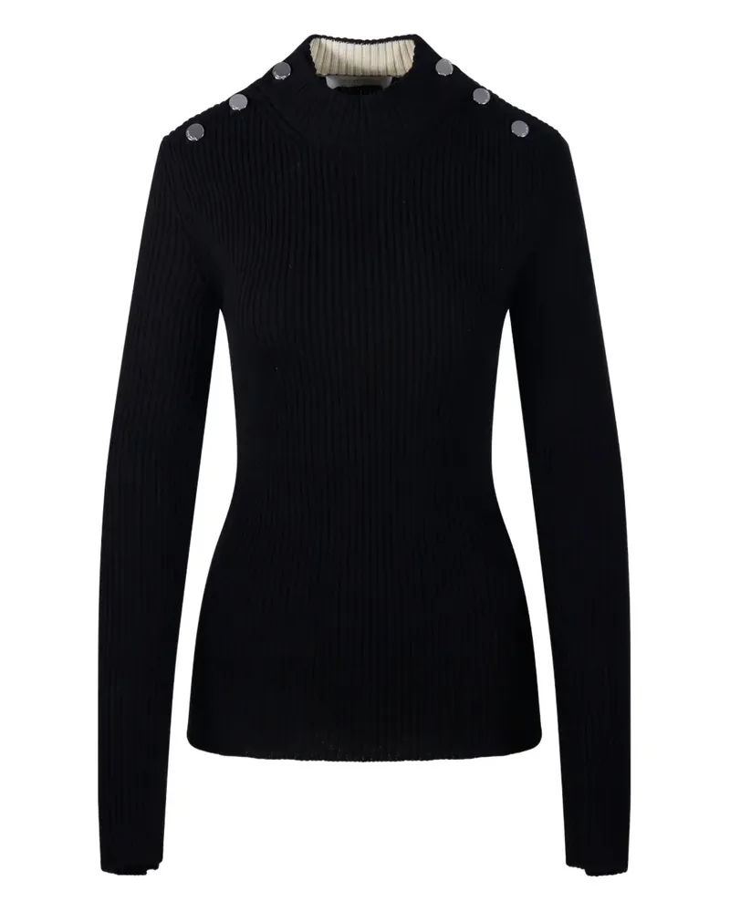 SPORTMAX Gerippter Renania Pullover - Schwarz Schwarz