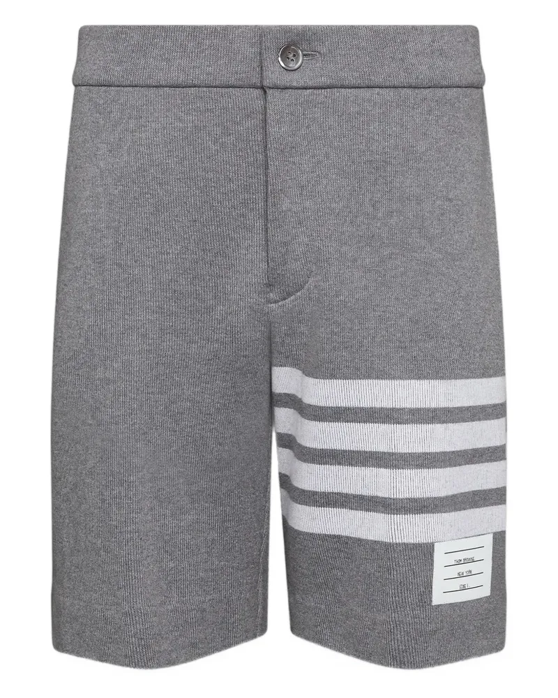 Thom Browne Shorts mit 4-Streifen-Logo - Grau Grau
