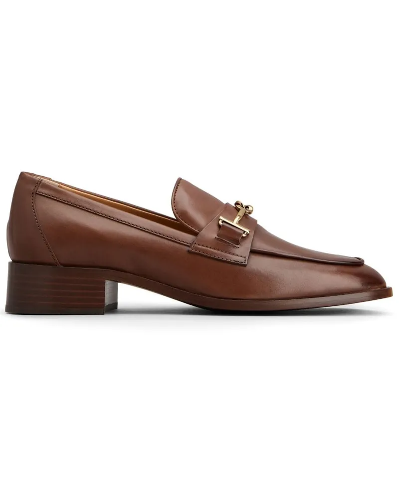 TOD'S Loafer mit Logo-Schild - Braun Braun