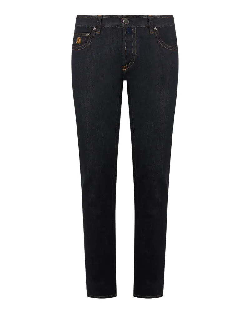 MOORER slim-fit jeans - Blau Blau
