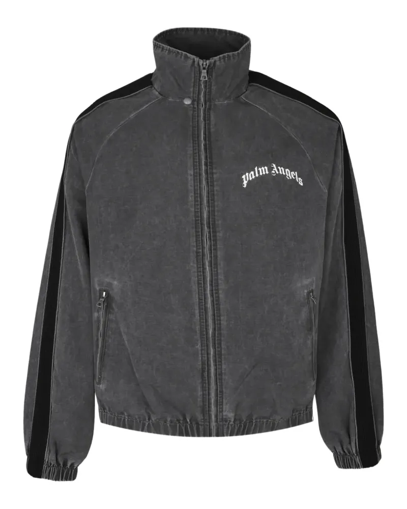 Palm Angels Curved Logo Windbreaker - Grau Grau