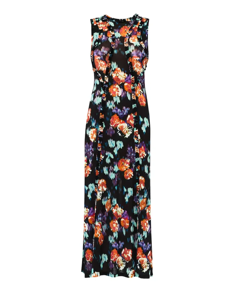Ulla Johnson Isabelle ruffled jersey maxi dress - Schwarz Schwarz