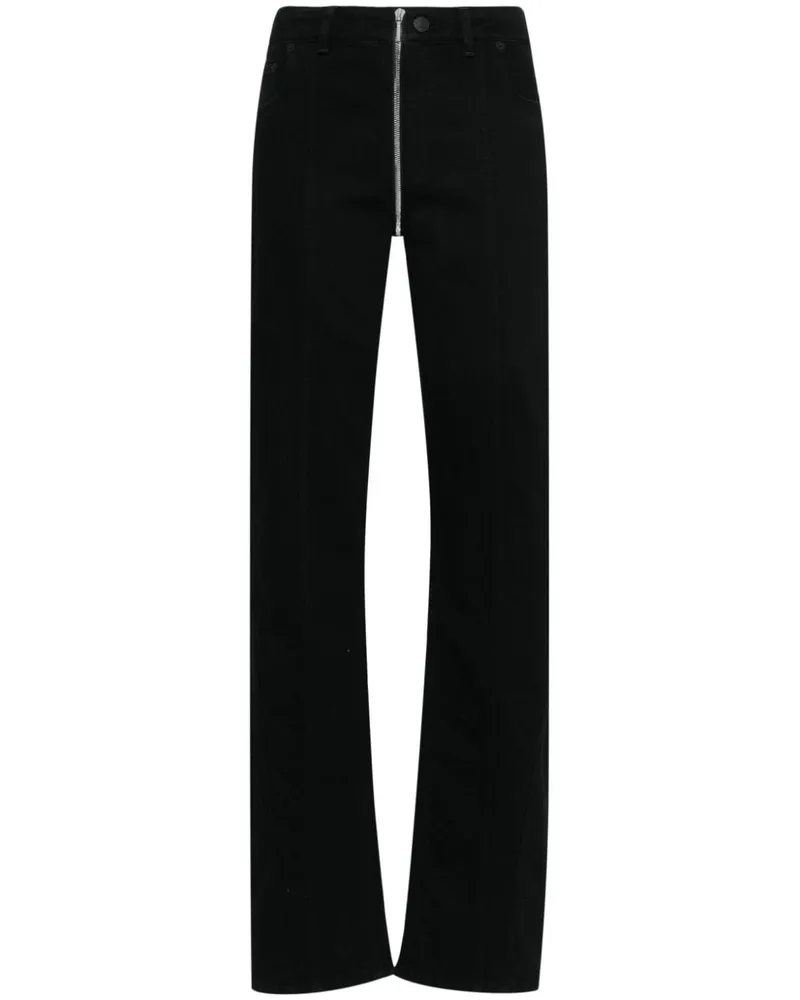 Thierry Mugler Jeans mit geradem Bein Schwarz