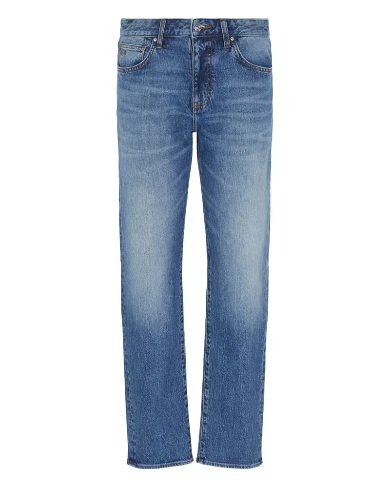 Armani Exchange Jeans mit Logo-Patch - Blau Blau
