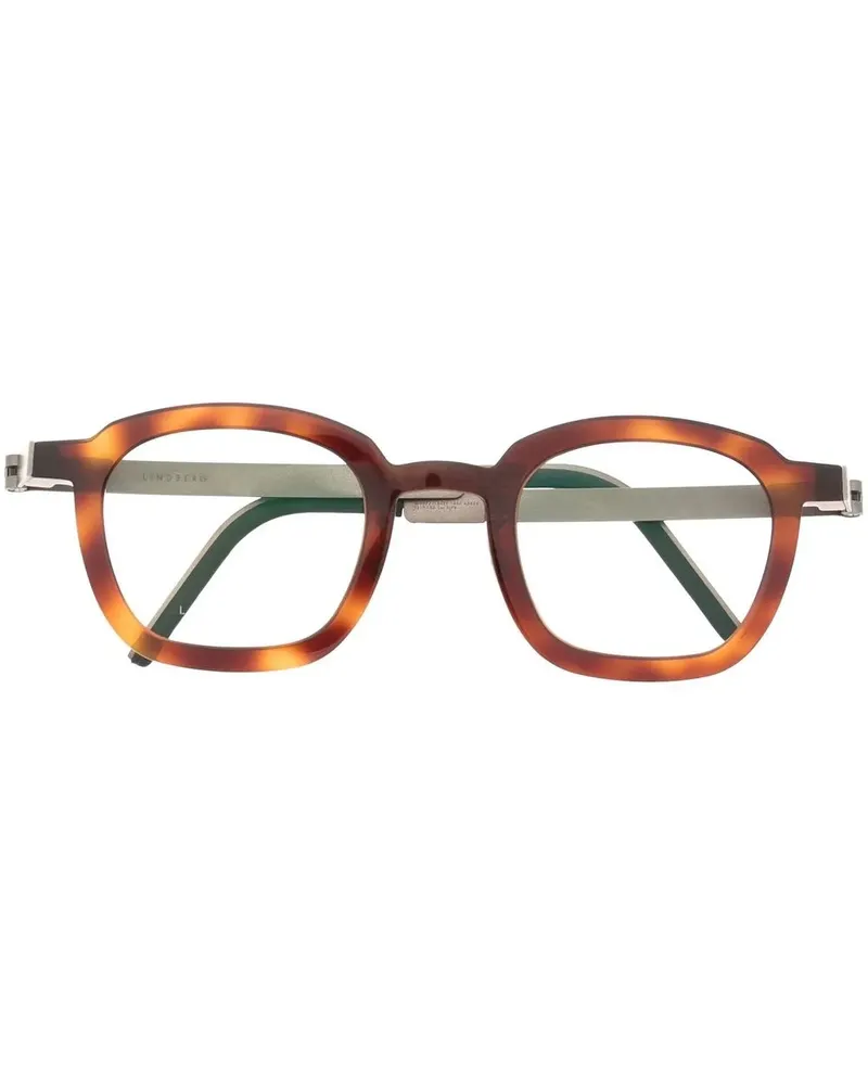 Lindberg Runde Brille in Schildpattoptik - Braun Braun