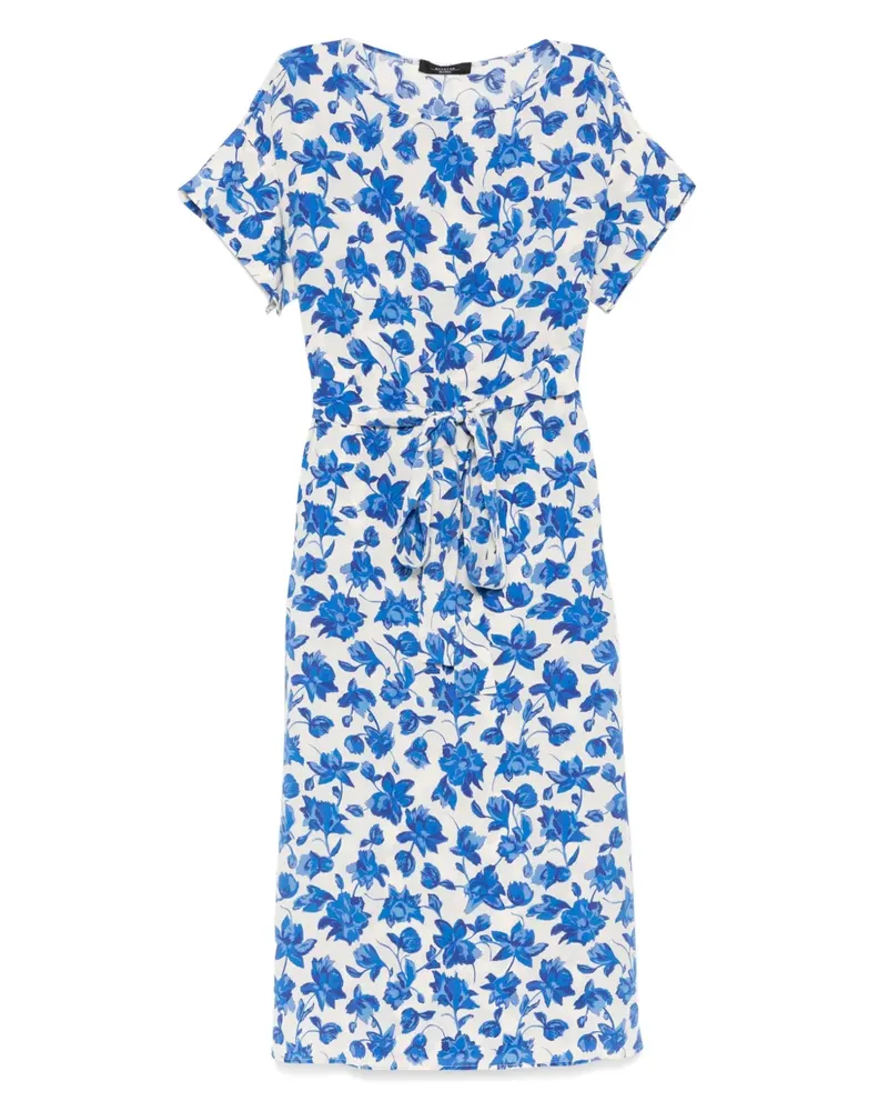 Max Mara Cannes Midikleid - Weiß Weiß
