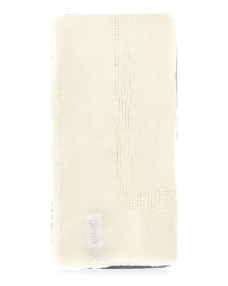 Elisabetta Franchi logo wool scarf - Weiß Weiß