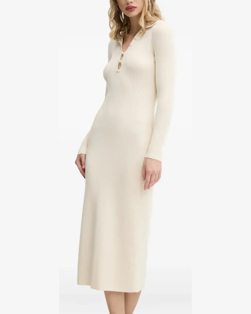 Abercrombie & Fitch polo-collar midi dress - Nude Nude