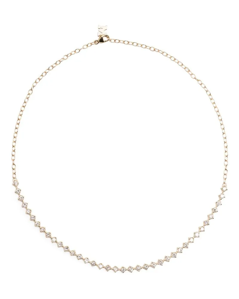 MATEO 14kt Gelbgold-Choker mit Diamanten Gold