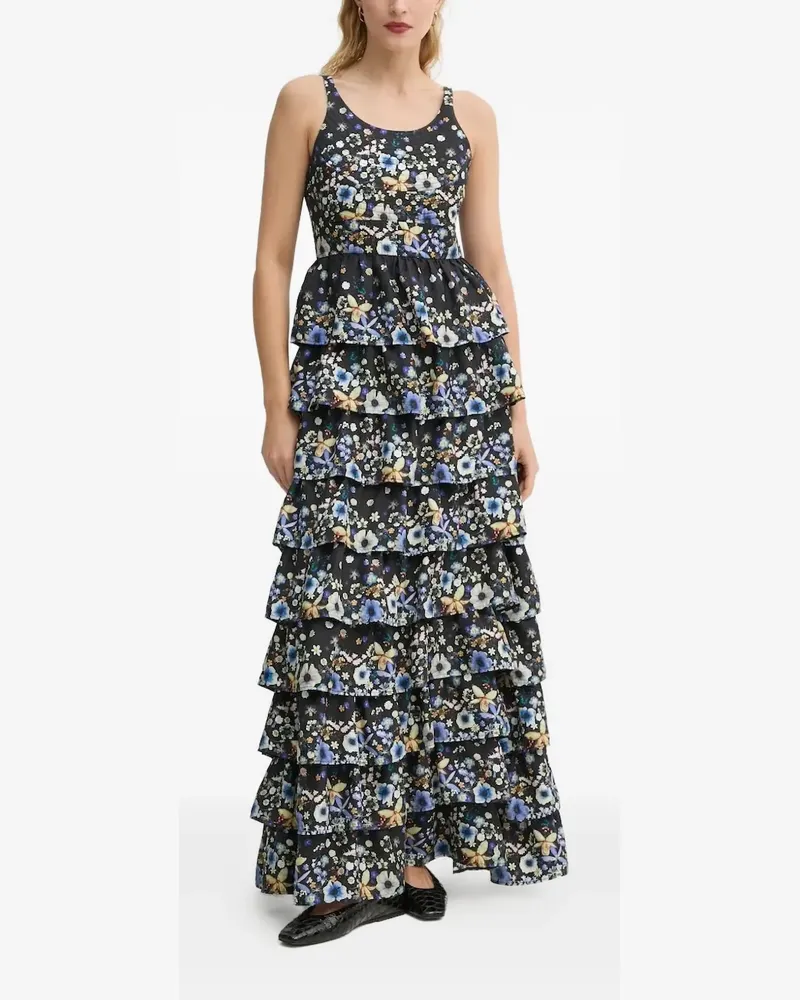 MUNTHE Kleid mit Blumenmuster - Schwarz Schwarz