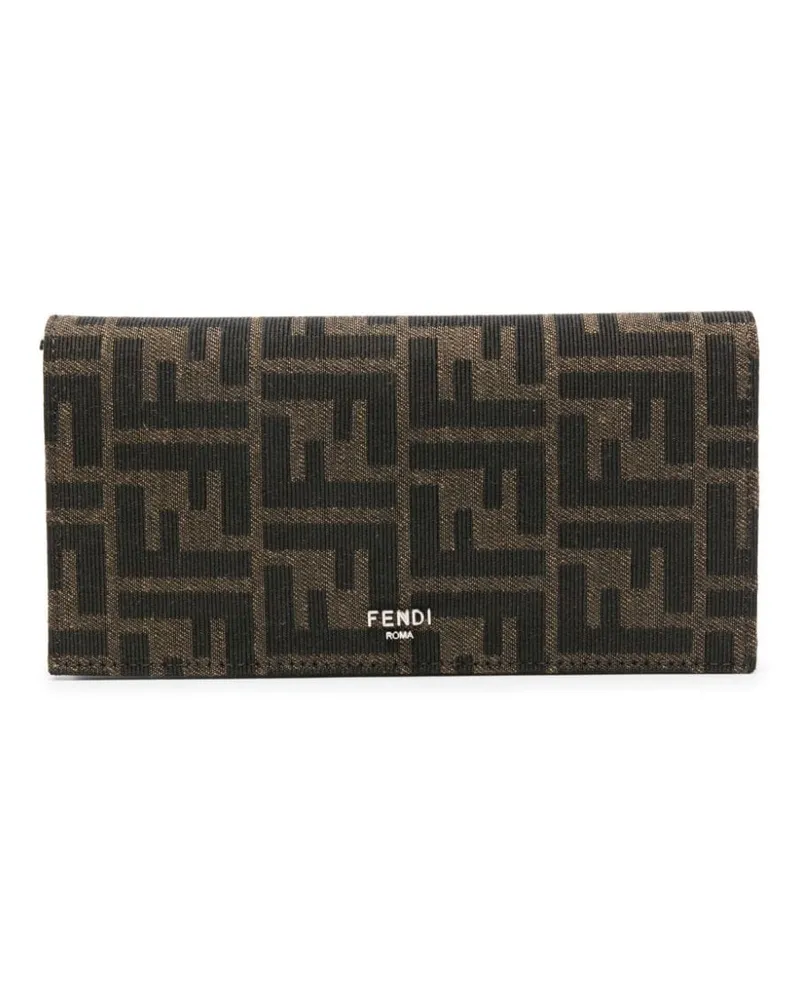 Fendi Portemonnaie mit FF-Jacquardmuster - Braun Braun