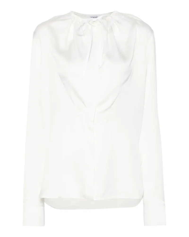 Loewe Bluse mit Kordelzug - Weiß Weiß