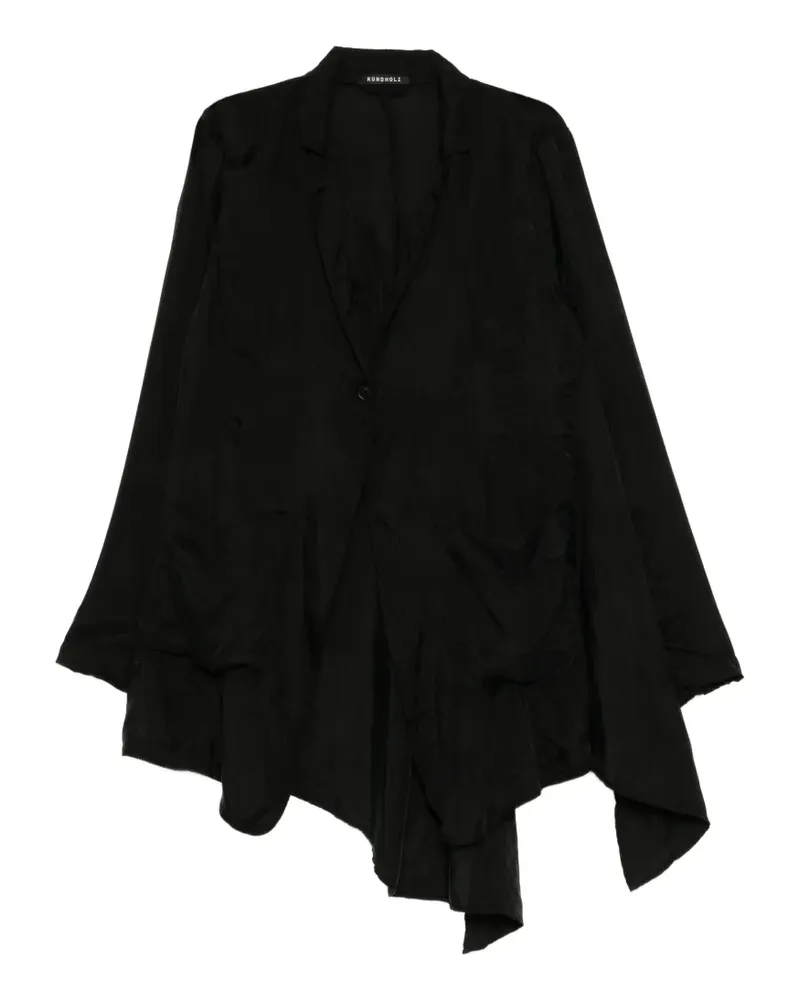 Studiorundholz asymmetric-hem jacket - Schwarz Schwarz