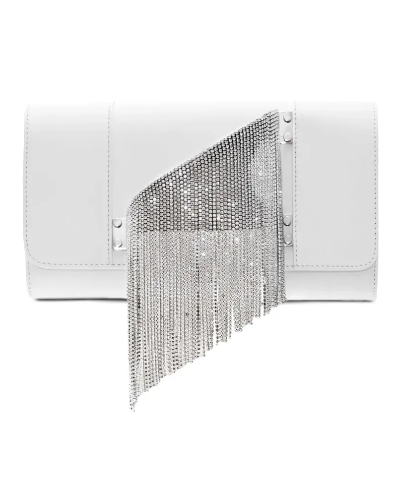 PERRIN PARIS L'Eiffel Cascade Swarovski Clutch mit Kristallen - Weiß Weiß