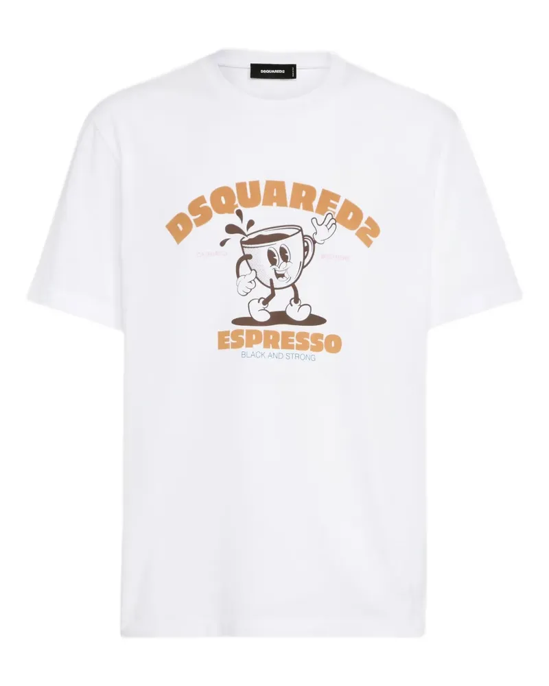 Dsquared2 Espresso T-Shirt - Weiß Weiß