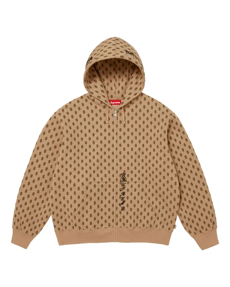 Supreme Being Kapuzenjacke mit Monogramm-Print - Braun Braun