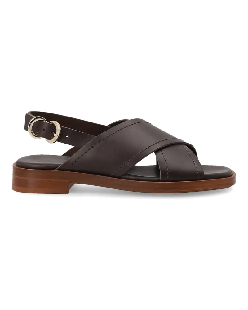 FRAU crossover-strap slingback sandals - Braun Braun
