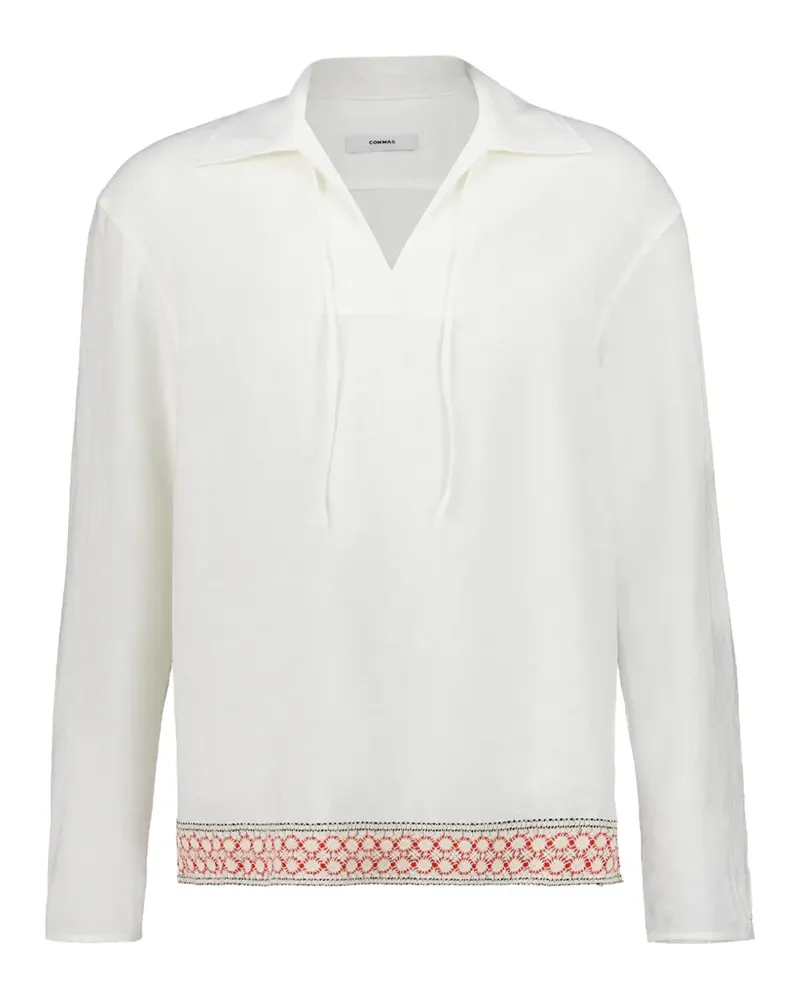 COMMAS Hemd mit Häkelbesatz - Weiß Weiß