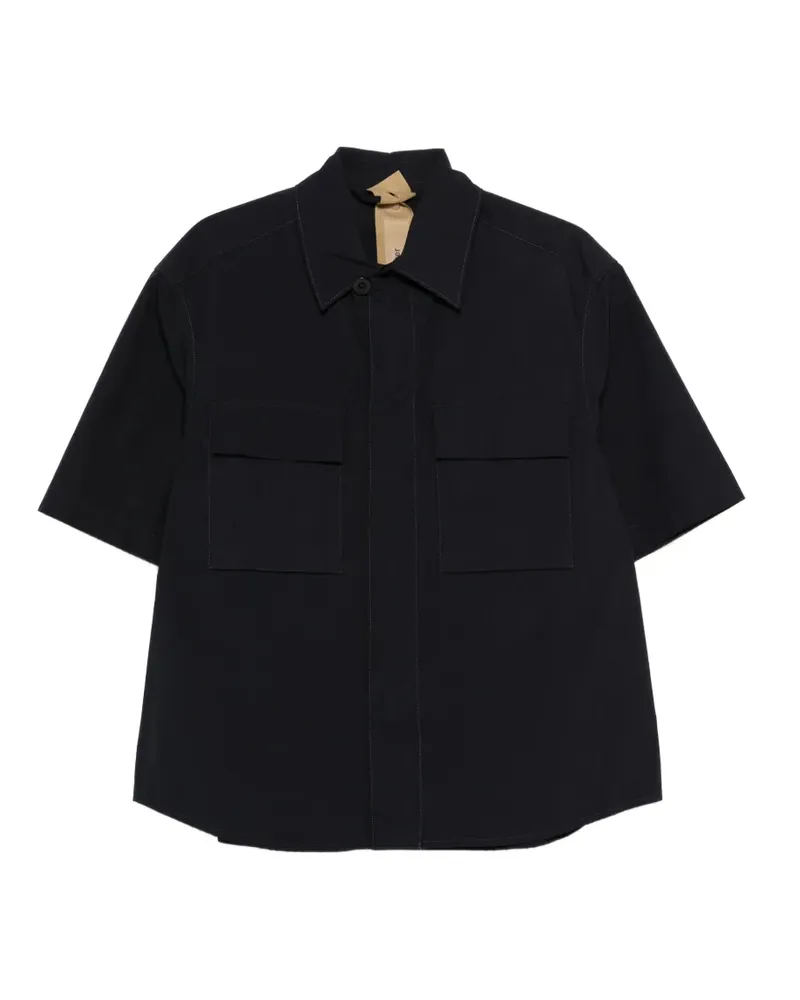 Ten c Hemd mit Brusttasche - Blau Blau