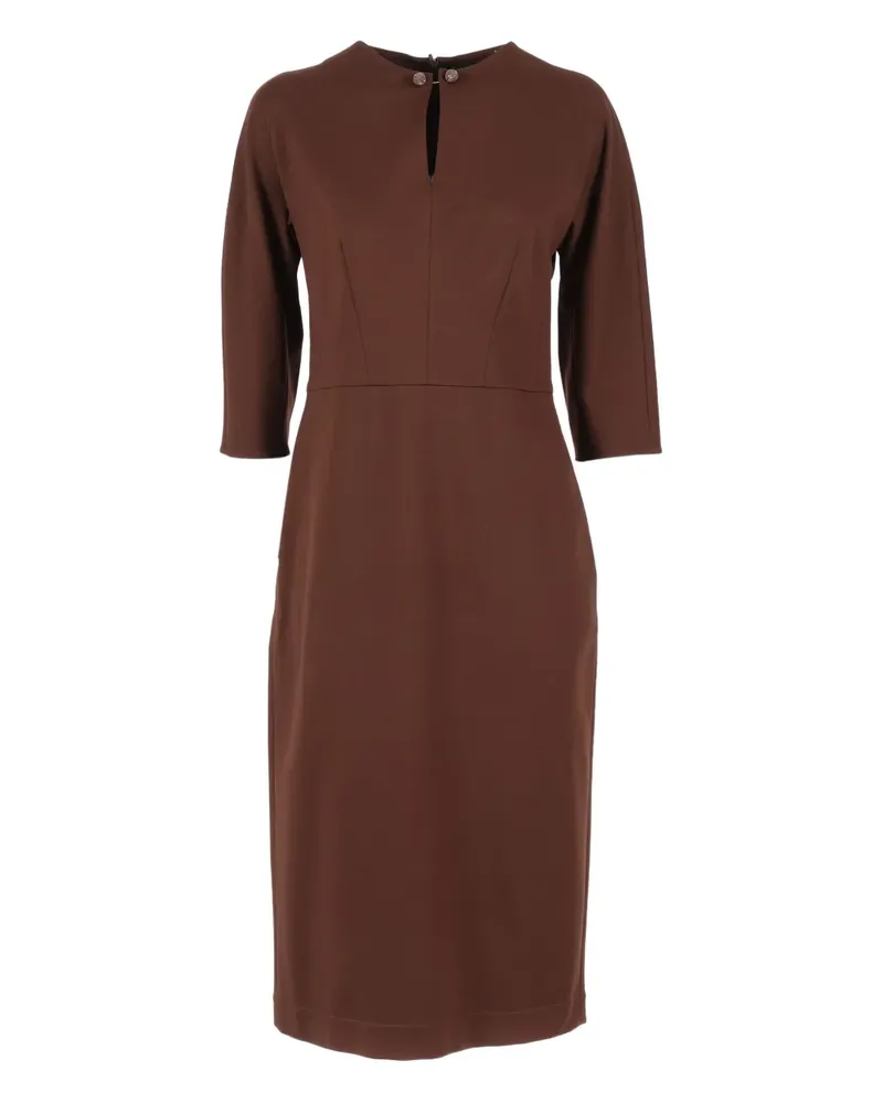 Fabiana Filippi Kleid mit Dreiviertelärmeln - Braun Braun