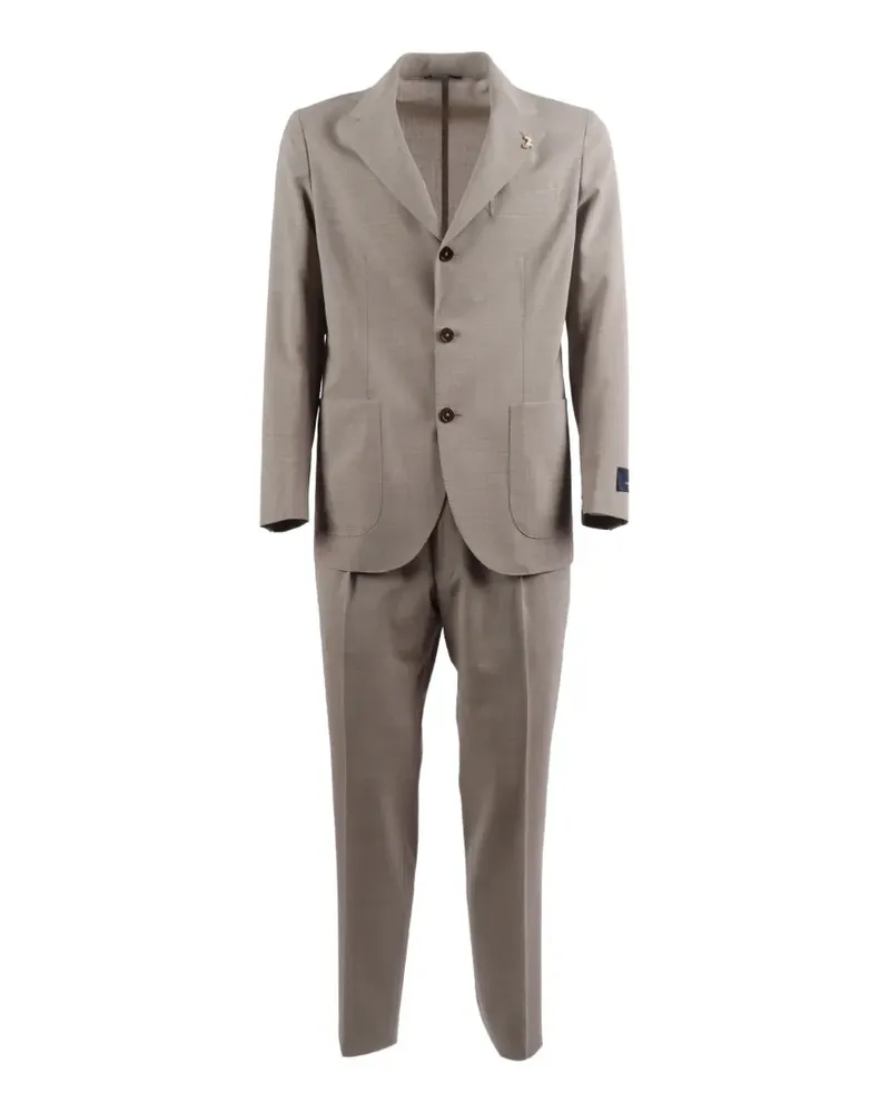 Tombolini Zero Gravity single-breasted wool suit - Nude Nude