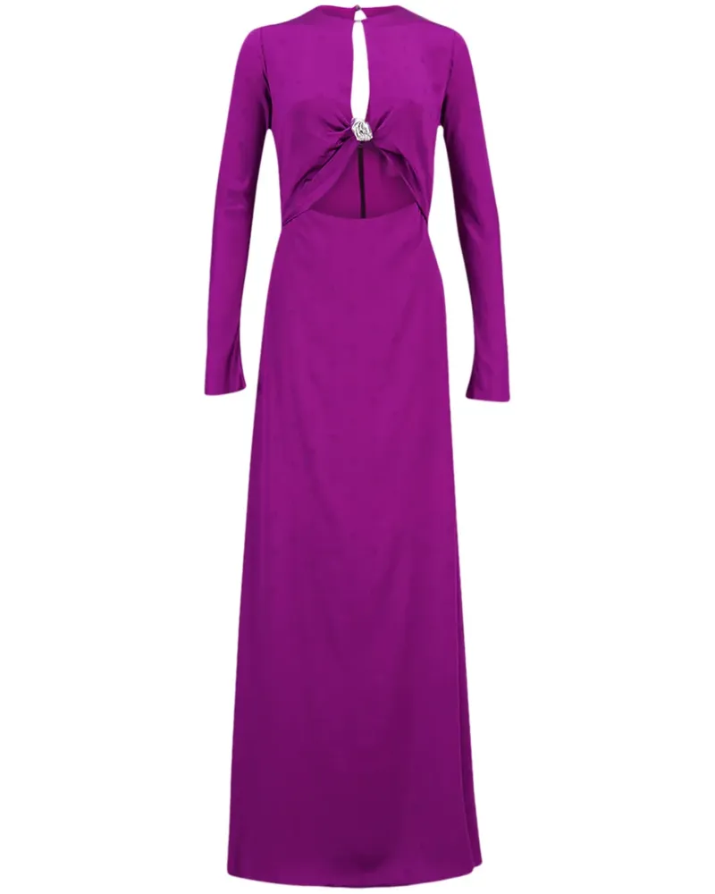 Johanna Ortiz Maxikleid aus Seidenjacquard - Violett Violett