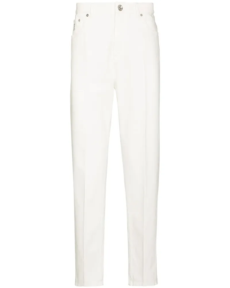 Brunello Cucinelli Hose mit schmalem Schnitt - Weiß Weiß