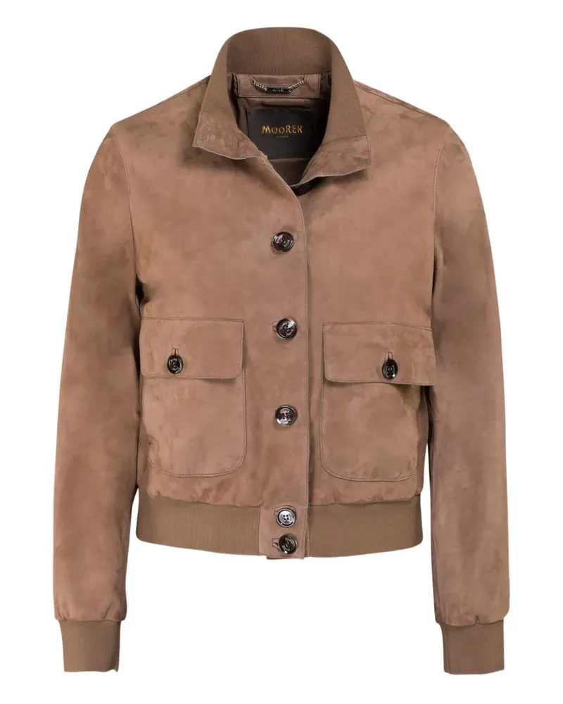 MOORER Klassische Lederjacke - Braun Braun