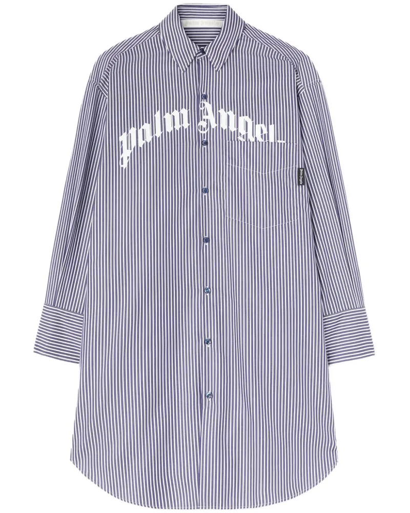 Palm Angels Gestreiftes Midikleid - Blau Blau