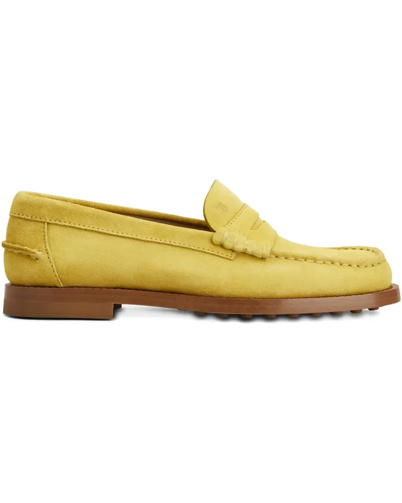 TOD'S Penny-Loafer aus Wildleder - Gelb Gelb
