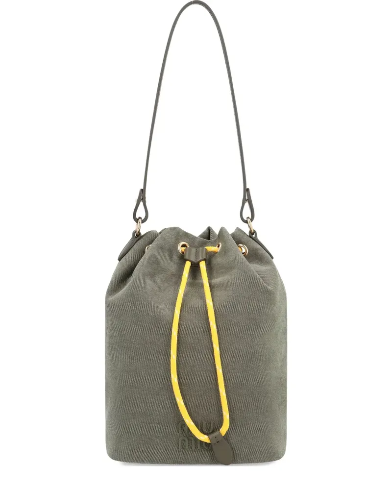 Miu Miu Beuteltasche aus Gabardine - Grün Grün