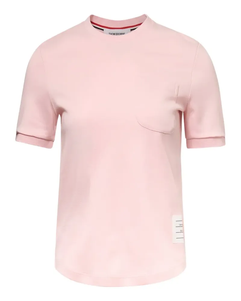Thom Browne T-Shirt mit Brusttasche - Rosa Rosa