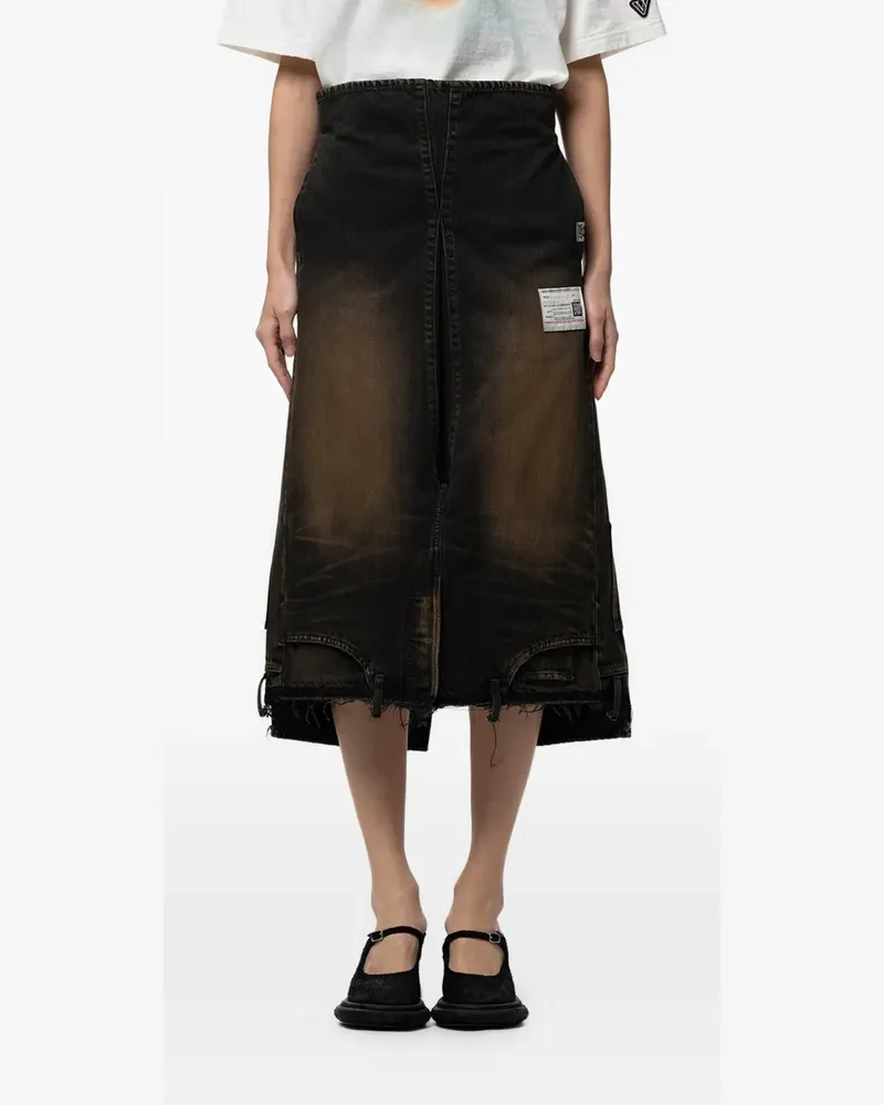 MIHARAYASUHIRO reversed denim skirt - Grau Grau