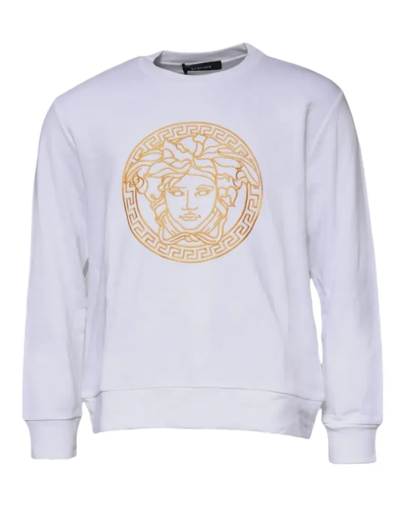 Versace Pullover mit Medusa-Stickerei - Weiß Weiß
