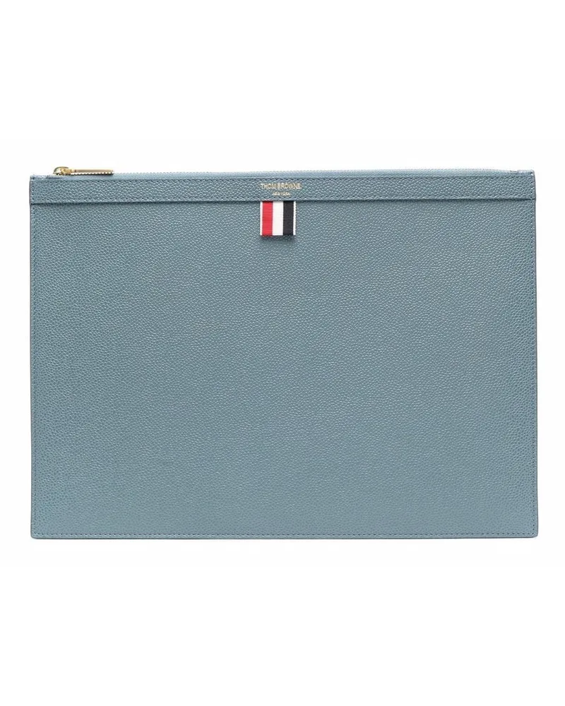 Thom Browne Clutch mit Ripsband Blau