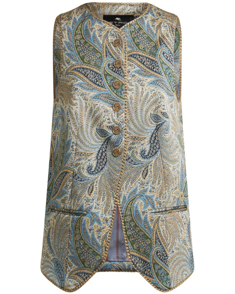 Etro Weste aus Jacquard - Blau Blau