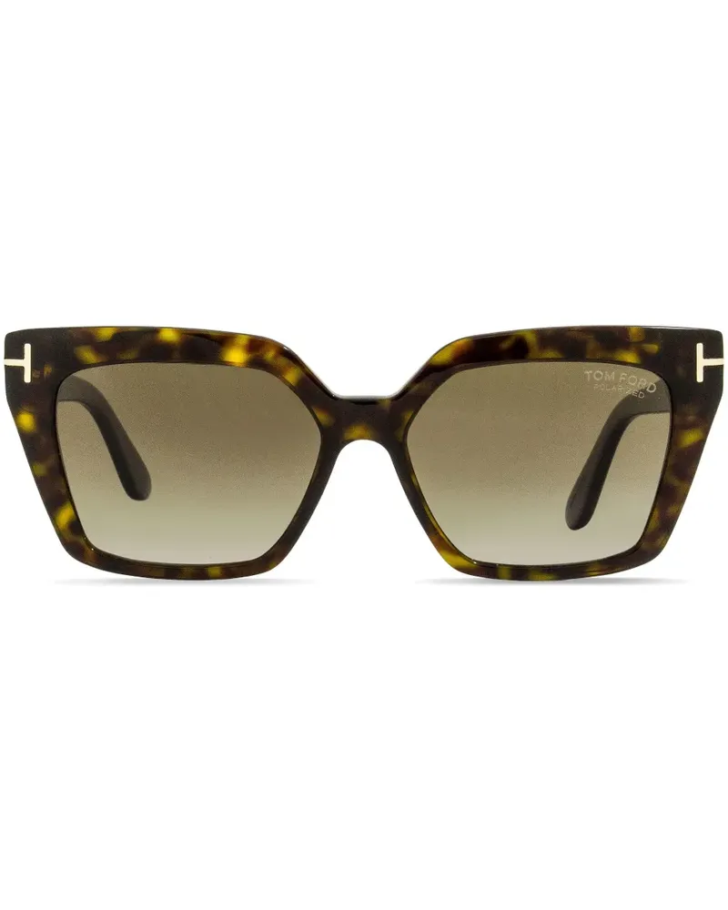 Tom Ford Sonnenbrille mit Cat-Eye-Gestell - Braun Braun