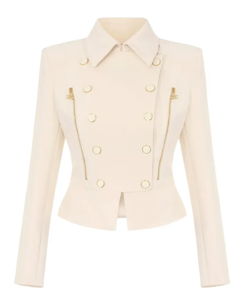 Elisabetta Franchi Jacke im Layering-Look - Nude Nude