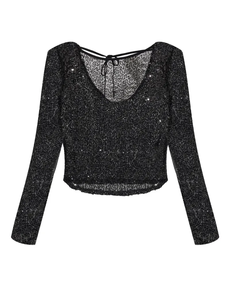 Gestuz sequin-embellishment top - Schwarz Schwarz