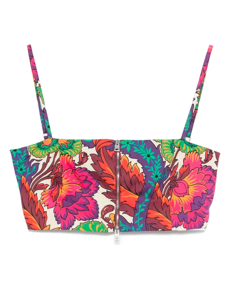 Etro Cropped-Top mit Blumen-Print - Rosa Rosa