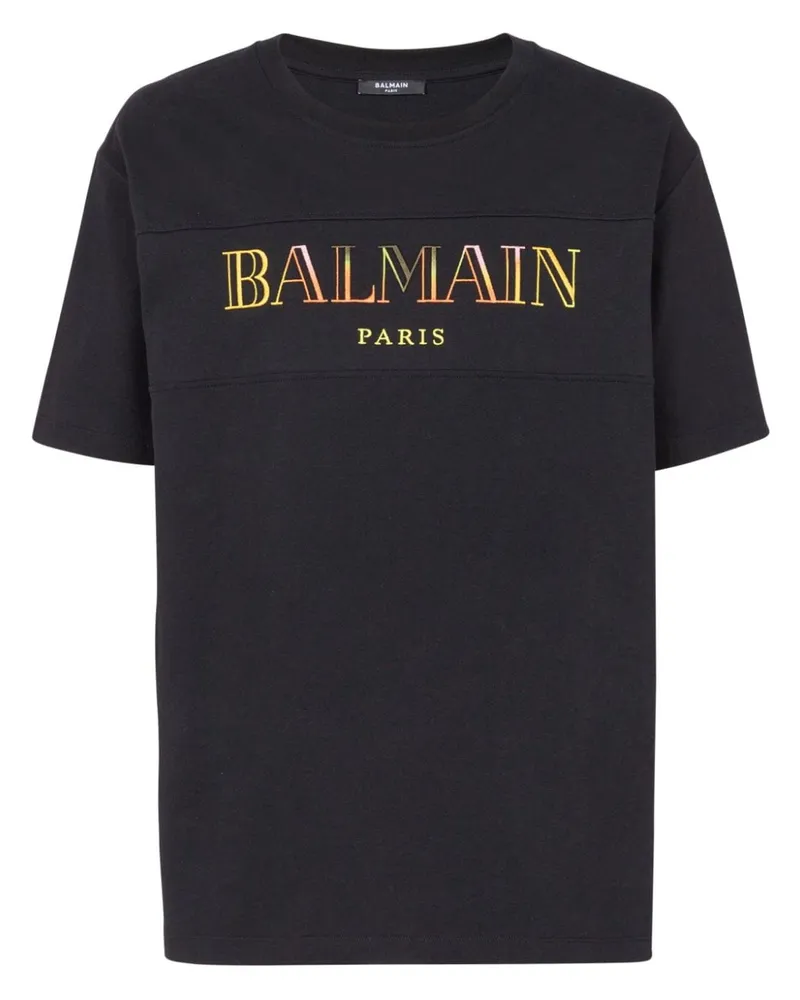 Balmain Vintage  T-Shirt mit Stickerei - Schwarz Schwarz