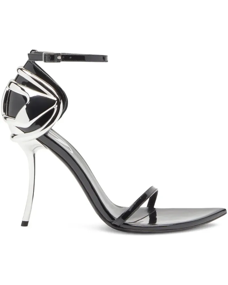 Diesel D-Ten&Half Sandalen mit Design-Absatz - Silber Silber