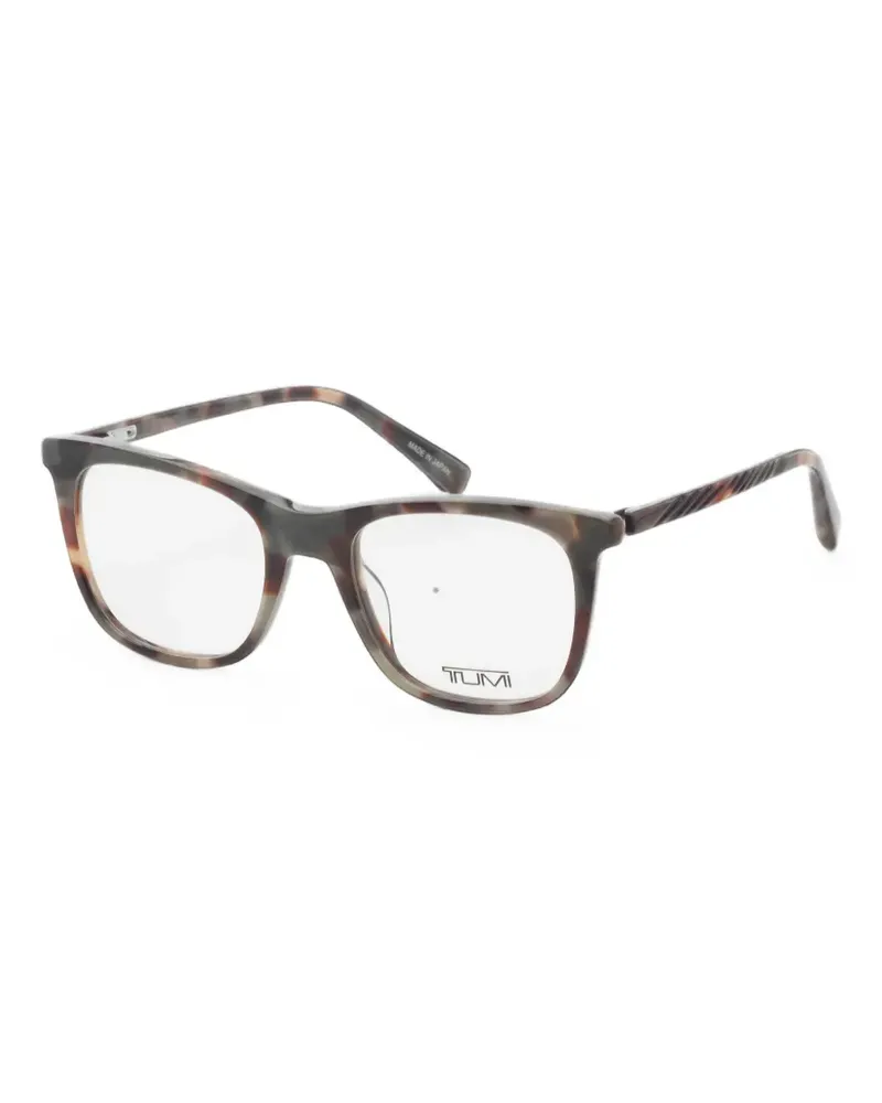 Tumi tortoiseshell-effect square-frame glasses - Grün Grün