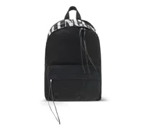 Rucksack mit Logo-Print - Schwarz