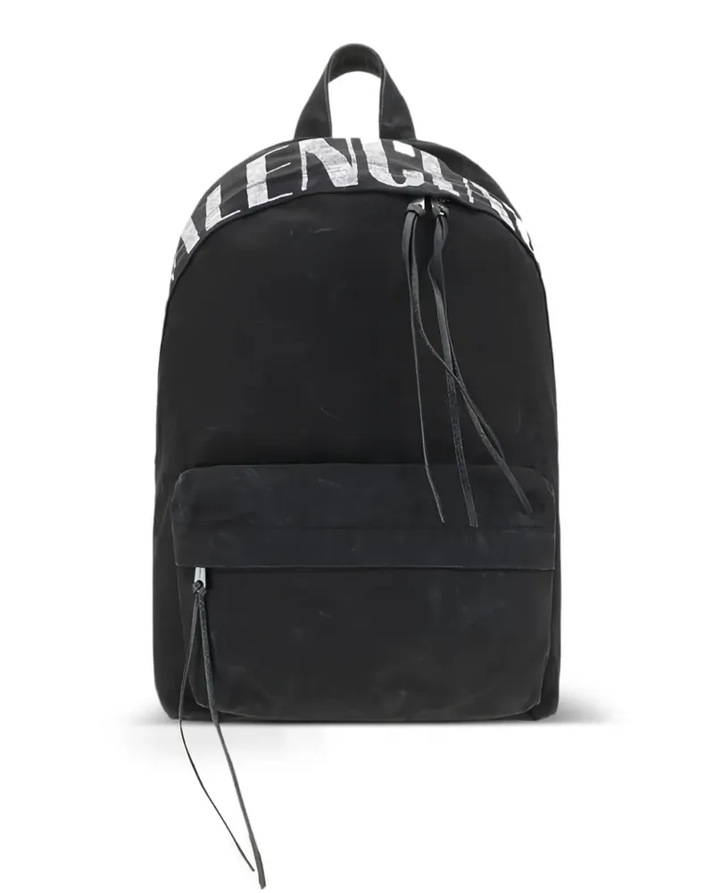 Balenciaga Rucksack mit Logo-Print - Schwarz Schwarz
