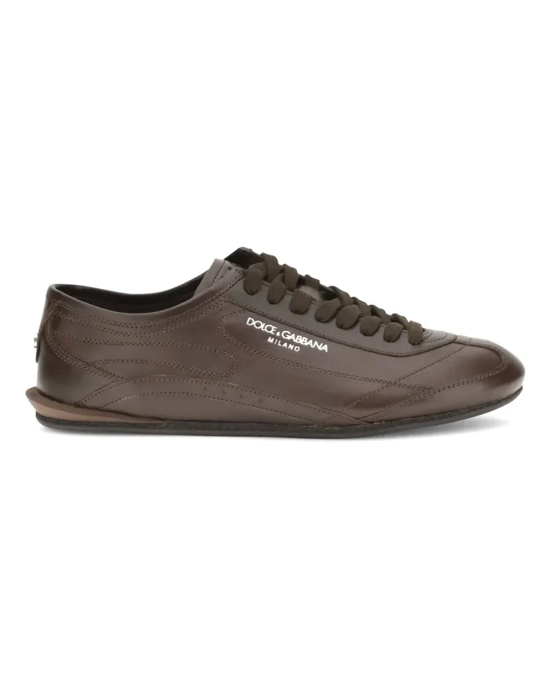 Dolce & Gabbana Sneakers mit Logo-Print - Braun Braun