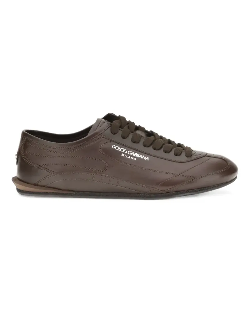 Dolce & Gabbana Sneakers mit Logo-Print - Braun Braun