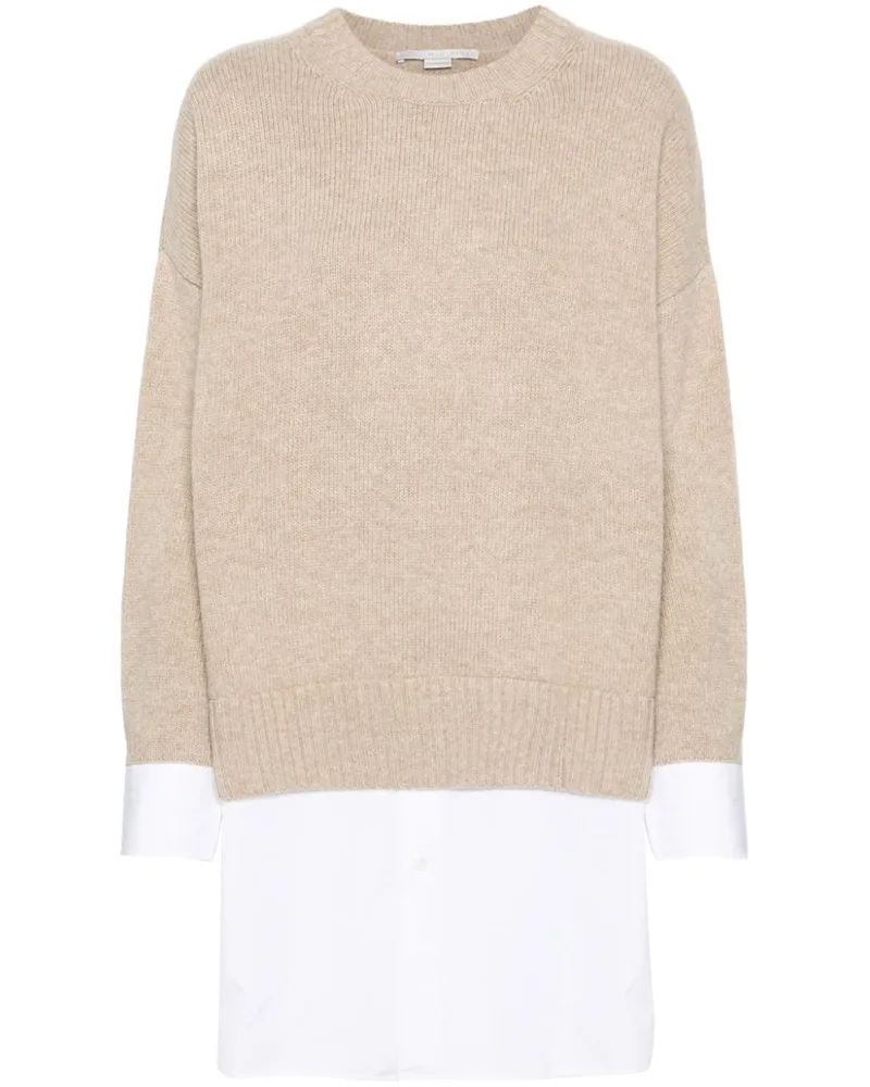 Stella McCartney Pullover im Layering-Look Nude