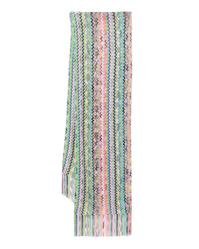 Missoni Schal mit Zickzackmuster - Blau Blau
